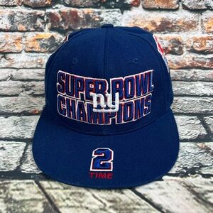 New York Giants Reebok‎ Fitted Hat 2 Time Superbowl Champions 7 1/4